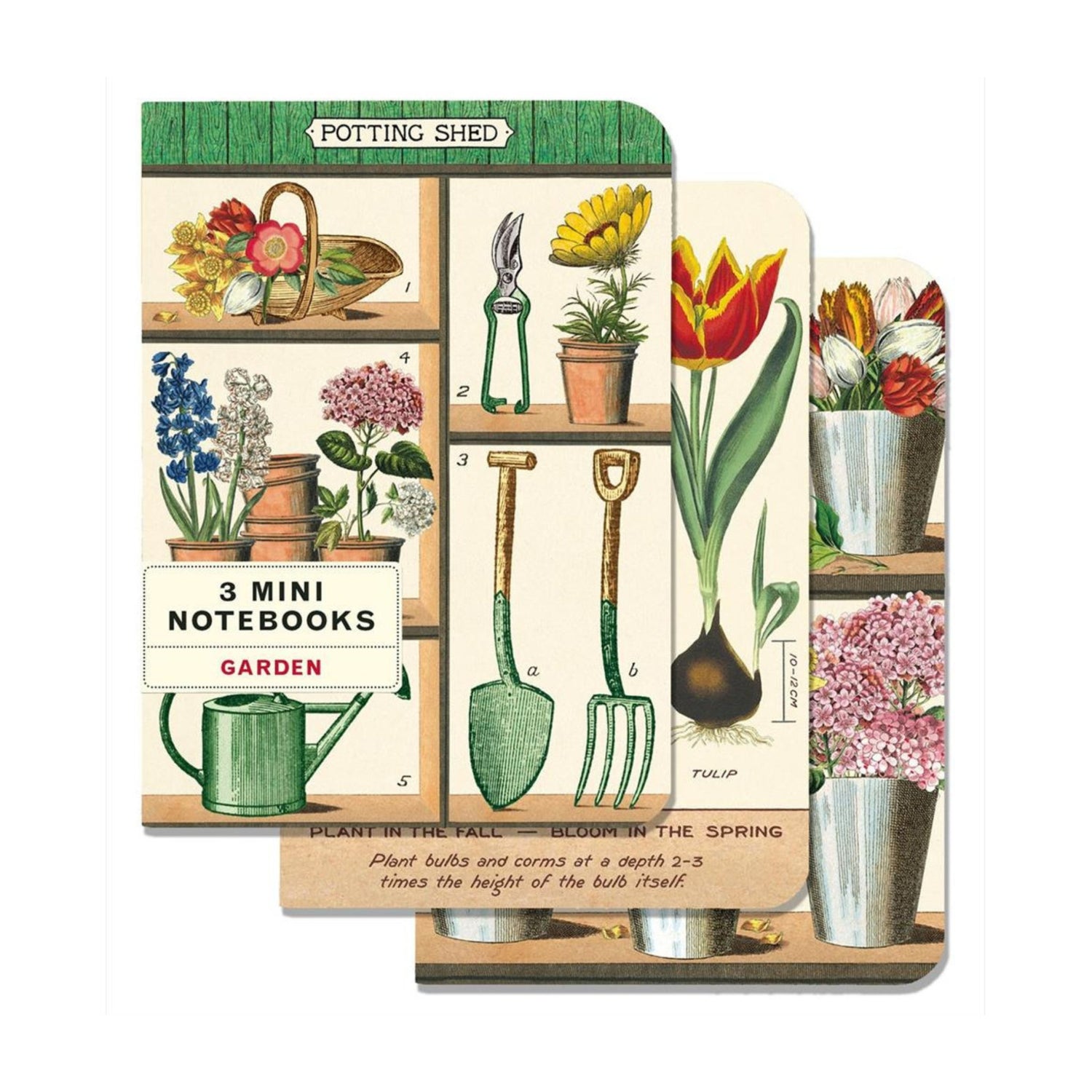 3 Mini Notebooks - Flower Garden - The Flower Crate