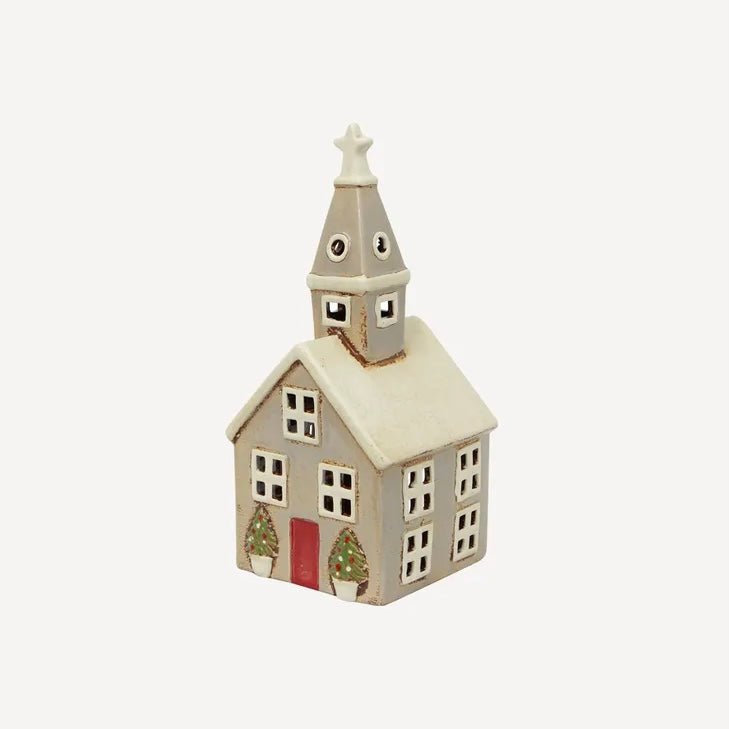 Alsace Tea Light - Stone Christmas Church - The Flower Crate