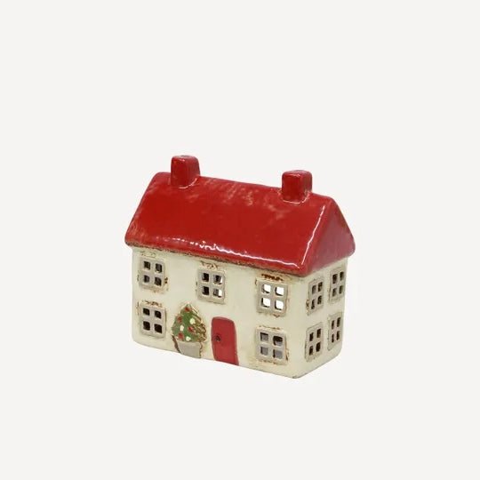 Alsace Tea Light - Stone Christmas Cottage - The Flower Crate