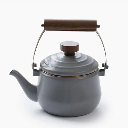 Barebones - Enamel Teapot, Slate Grey - The Flower Crate