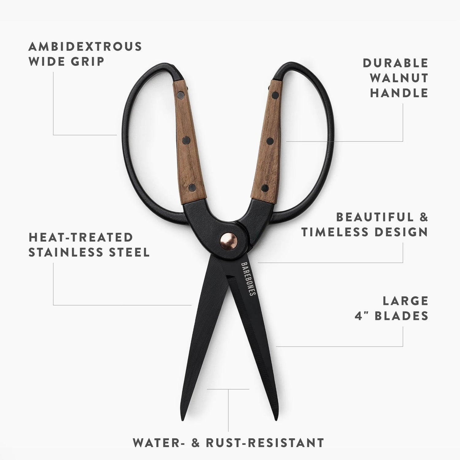 Barebones - Walnut Garden Scissors - The Flower Crate