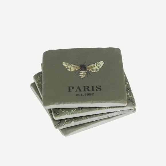 Bee &amp; Laurel Leaf Coasters - The Flower Crate