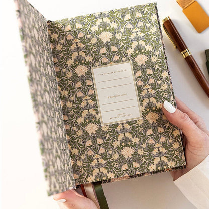 Bespoke Letterpress - 2025 Petite Linen Bound Planner, Chrysanthemum - The Flower Crate