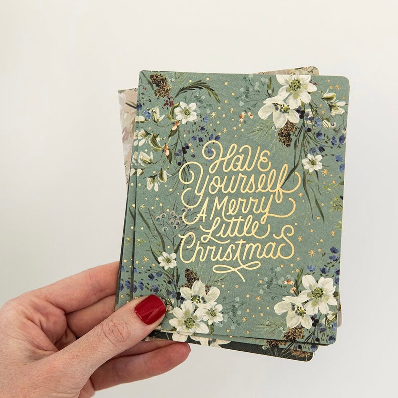 Bespoke Letterpress - Christmas Card Boxset 6 Pack, English Garden - The Flower Crate