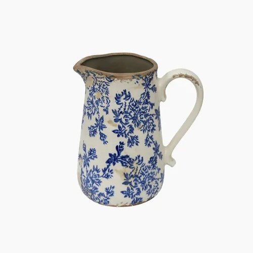 Blue Floral Jug - The Flower Crate