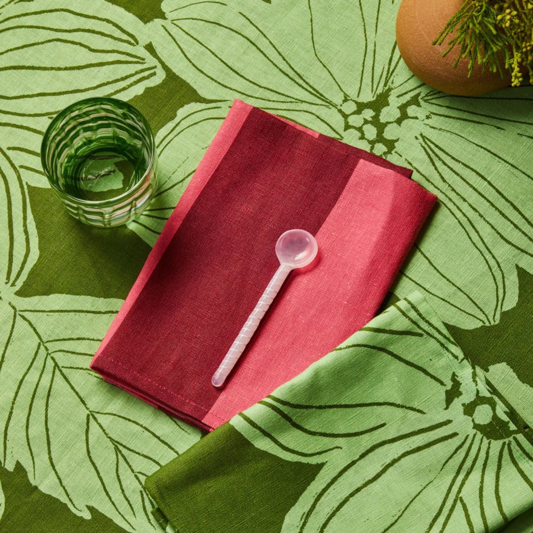 Bonnie &amp; Neil - Big Stripe Cerise Napkin - The Flower Crate