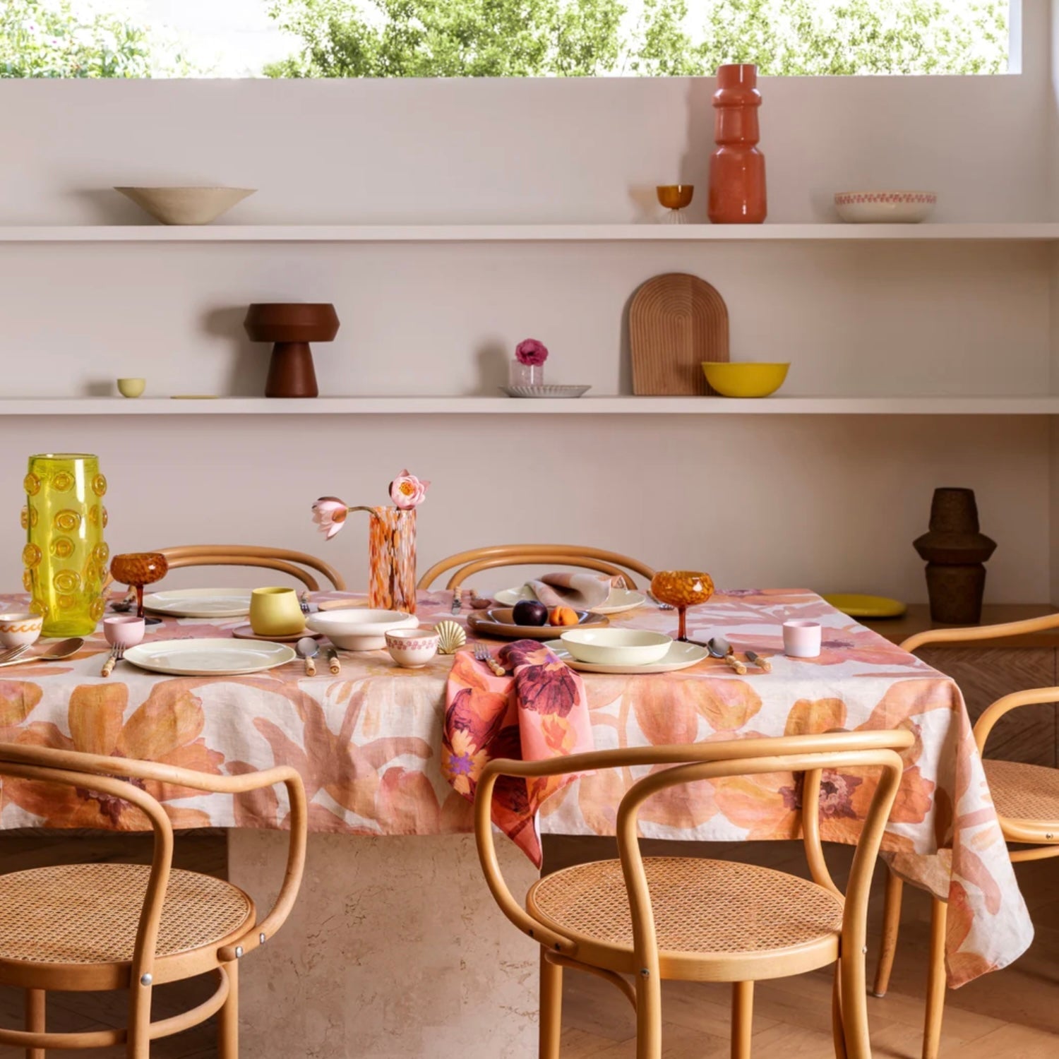 Bonnie &amp; Neil - Cornflower Pink Tablecloth - The Flower Crate