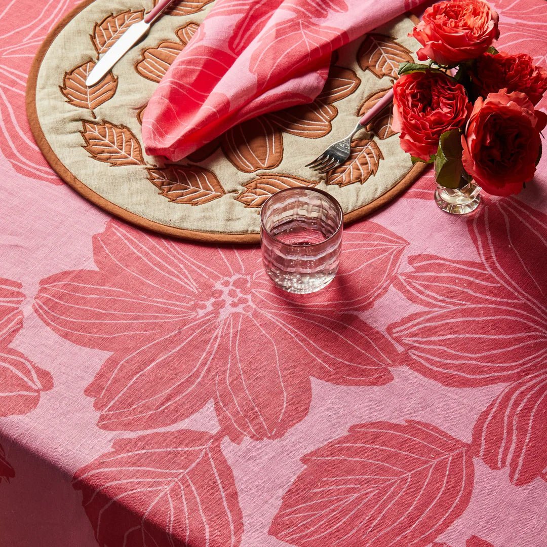 Bonnie &amp; Neil - Margot Tablecloth, Pink - The Flower Crate