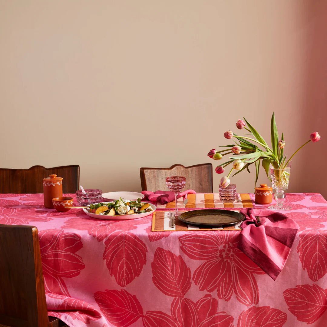 Bonnie &amp; Neil - Margot Tablecloth, Pink - The Flower Crate