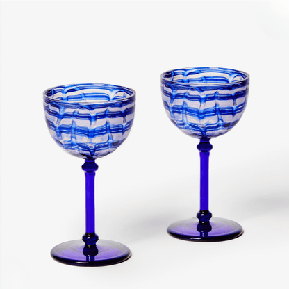 Bonnie &amp; Neil - Watercolour Coupes, Blue - The Flower Crate