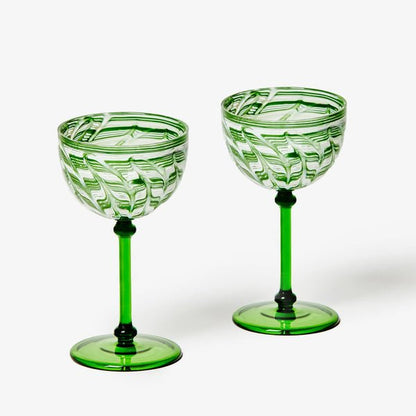 Bonnie &amp; Neil - Watercolour Coupes, Green - The Flower Crate