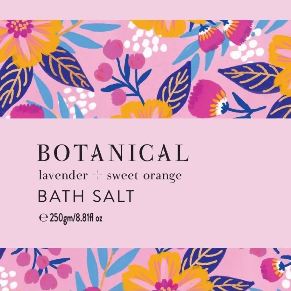 Botanical Skincare - Lavendar &amp; Sweet Orange Bath Salts - The Flower Crate