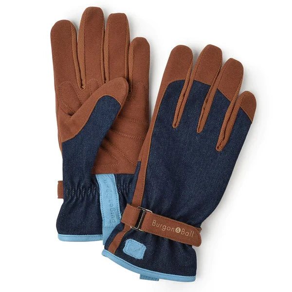 Burgon &amp; Ball Glove - Dig the Glove, Denim - The Flower Crate