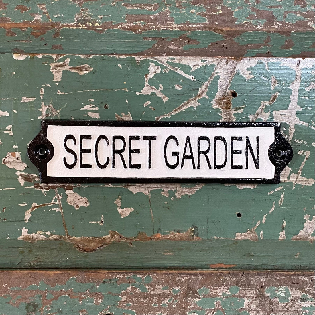 Cast Iron Secret Garden Sign - The Flower Crate