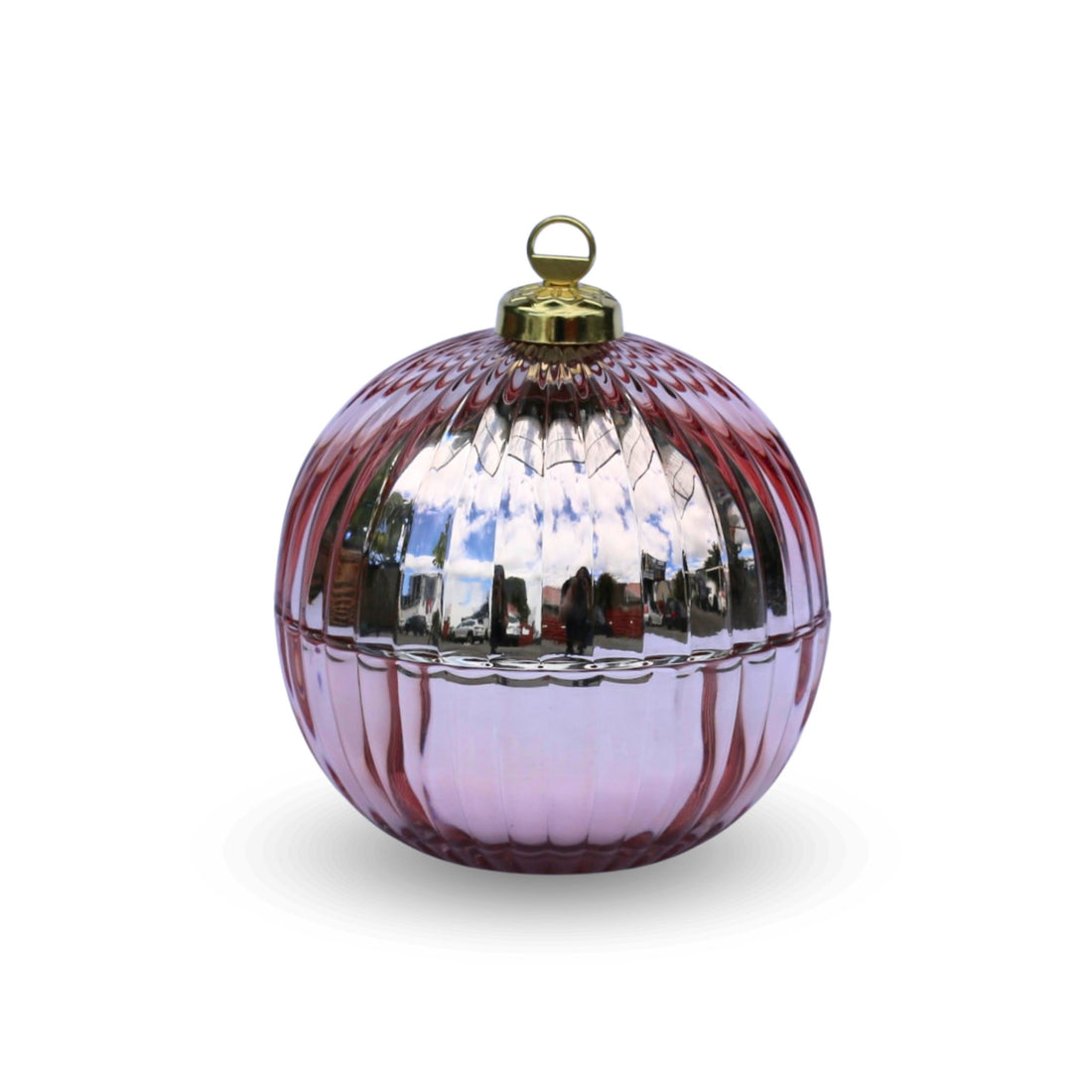 Christmas Bauble Candle - Ebony Rose - The Flower Crate