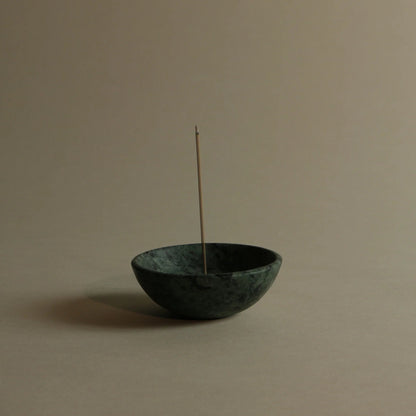 Corey Ashford - Atlas Incense Dish, Marble - The Flower Crate