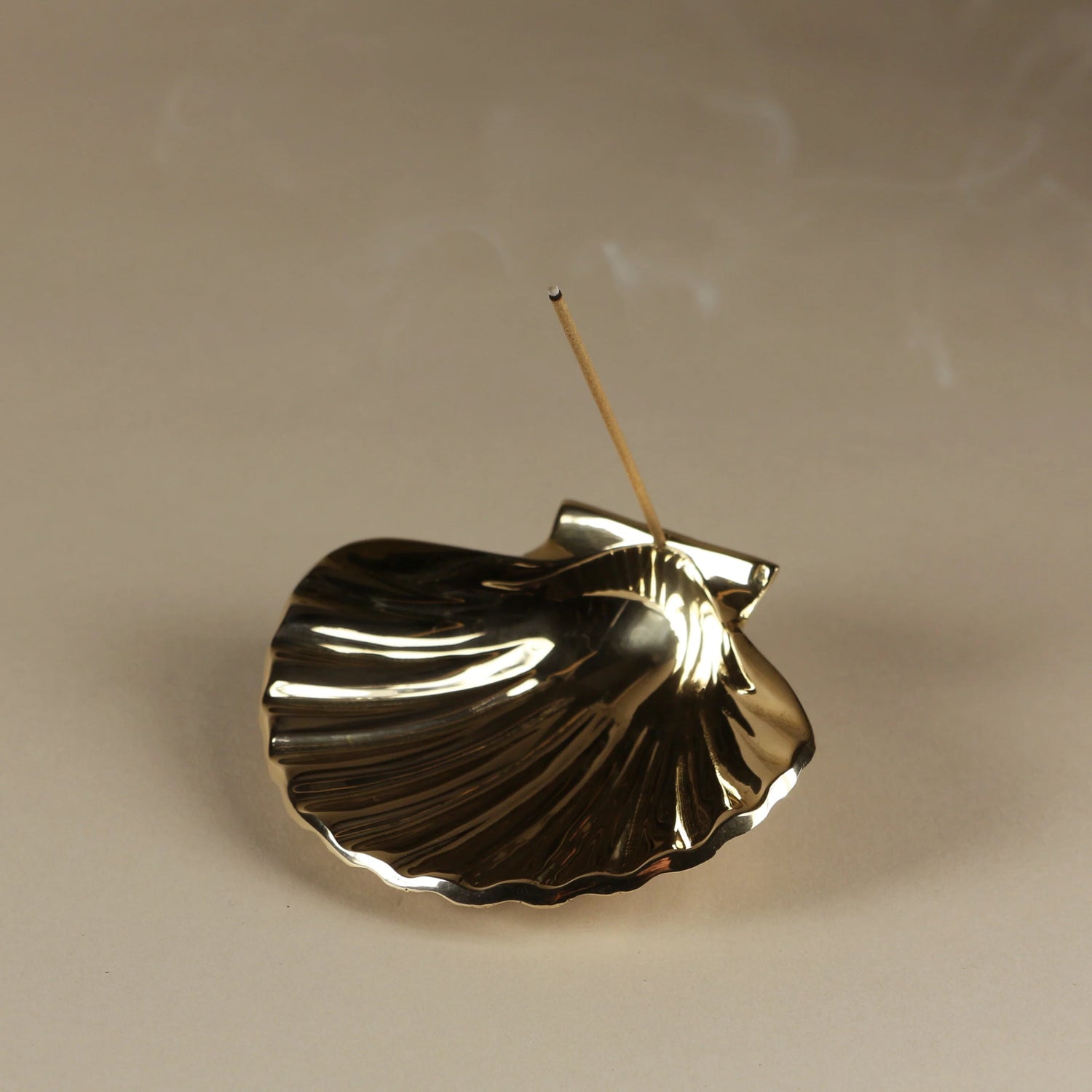 Corey Ashford - Scallop Incense Holder, Brass - The Flower Crate