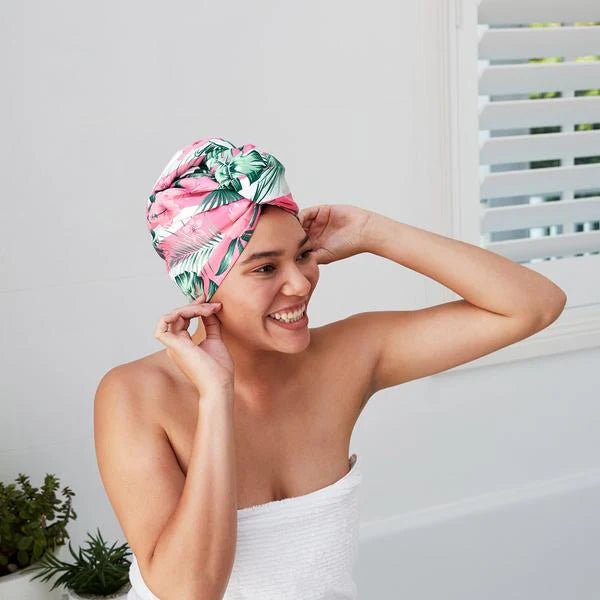 Dock &amp; Bay Quick Dry Hair Wrap - Heavenly Hibiscus - The Flower Crate