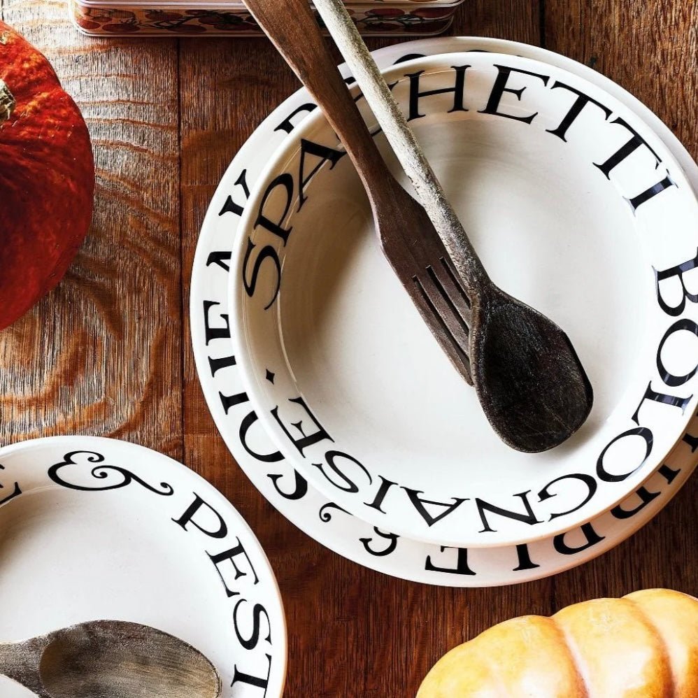 Emma Bridgewater - Black Toast, Bolagnese Pasta Plate - The Flower Crate