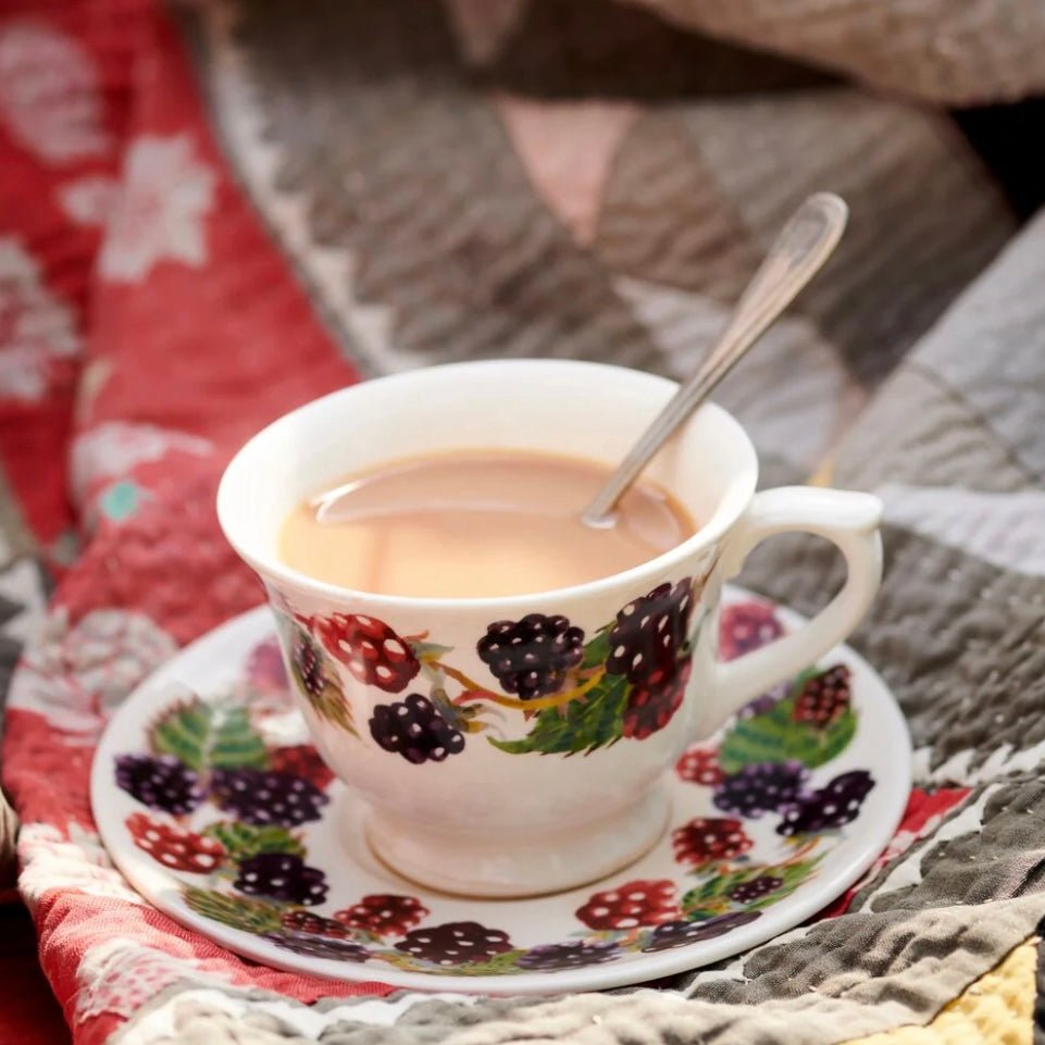 Emma Bridgewater - Blackberry Teacup &amp; Saucer - The Flower Crate