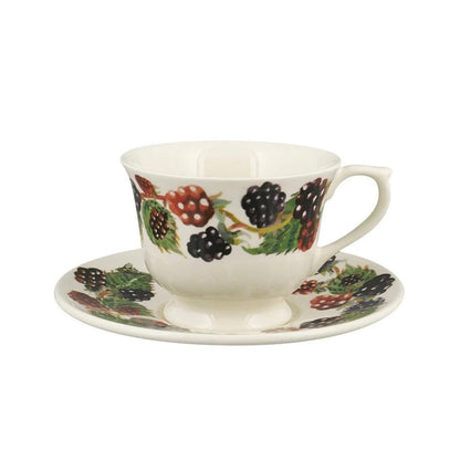 Emma Bridgewater - Blackberry Teacup &amp; Saucer - The Flower Crate