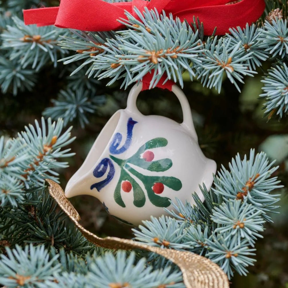 Emma Bridgewater - Tiny Jug Hanging Decoration, Mistletoe - The Flower Crate