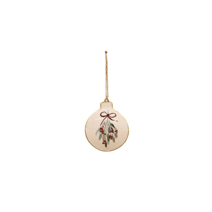 Enamel Hanging Decoration, Christmas Discs - The Flower Crate