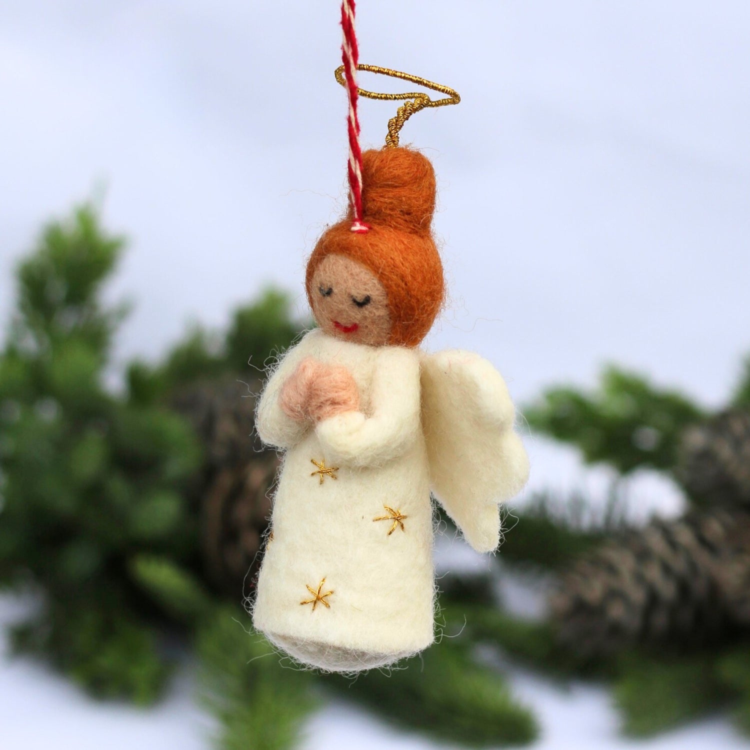 Felted Christmas Decoration - Angel Ava - The Flower Crate