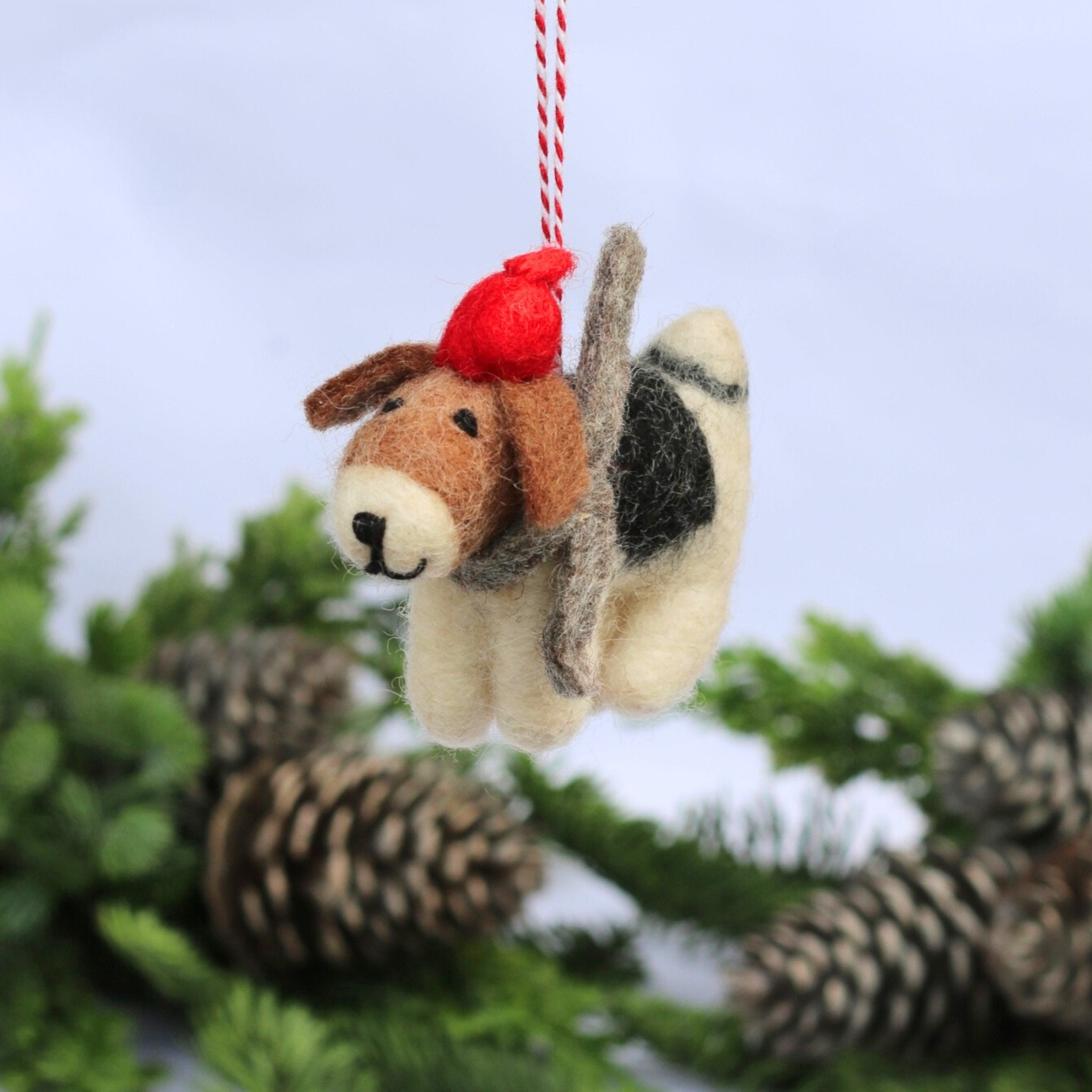 Felted Christmas Decoration - Dog Delilah - The Flower Crate