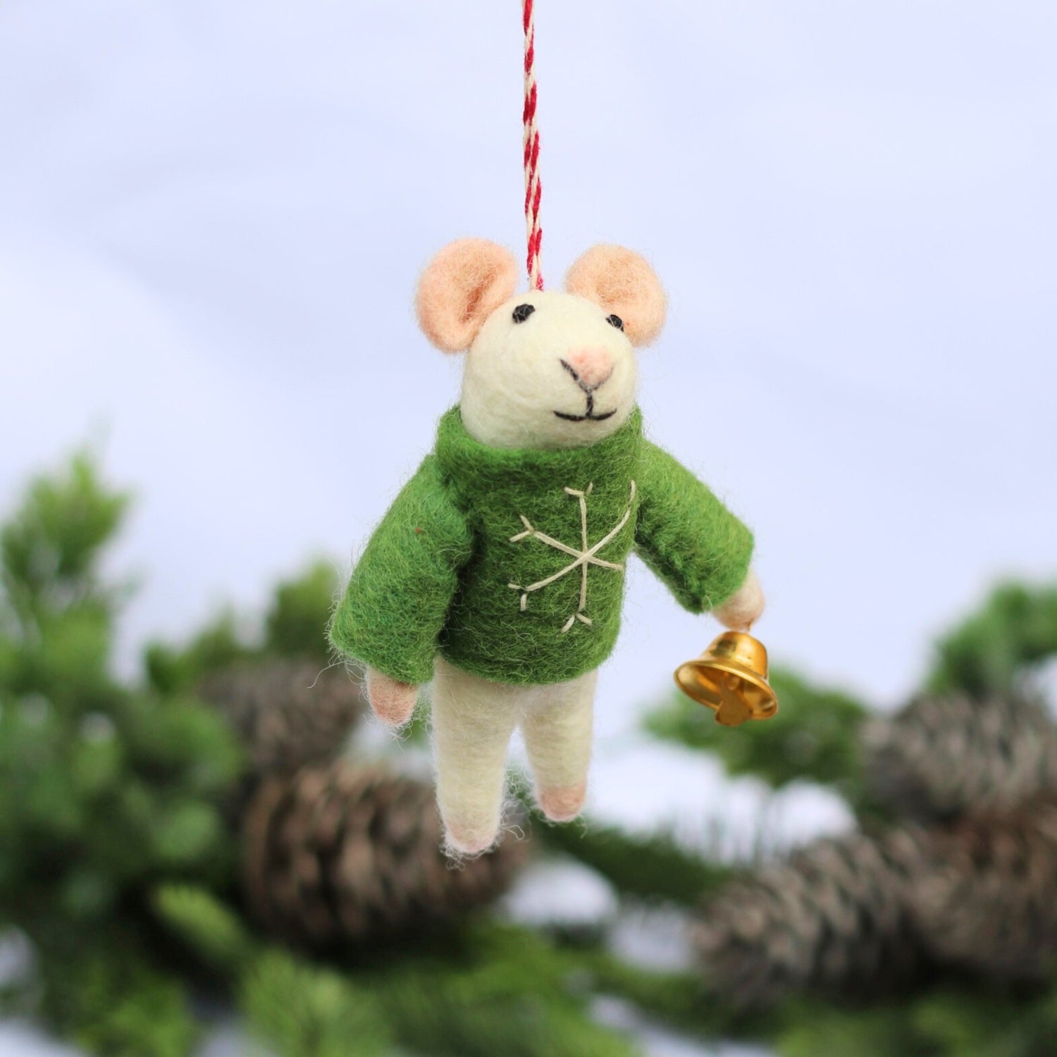 Felted Christmas Decoration - Mouse Mia - The Flower Crate