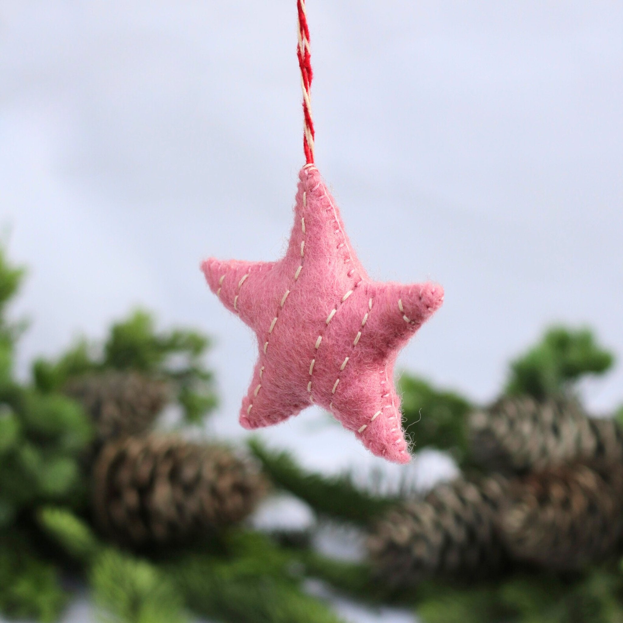 Felted Christmas Decoration - Star - The Flower Crate