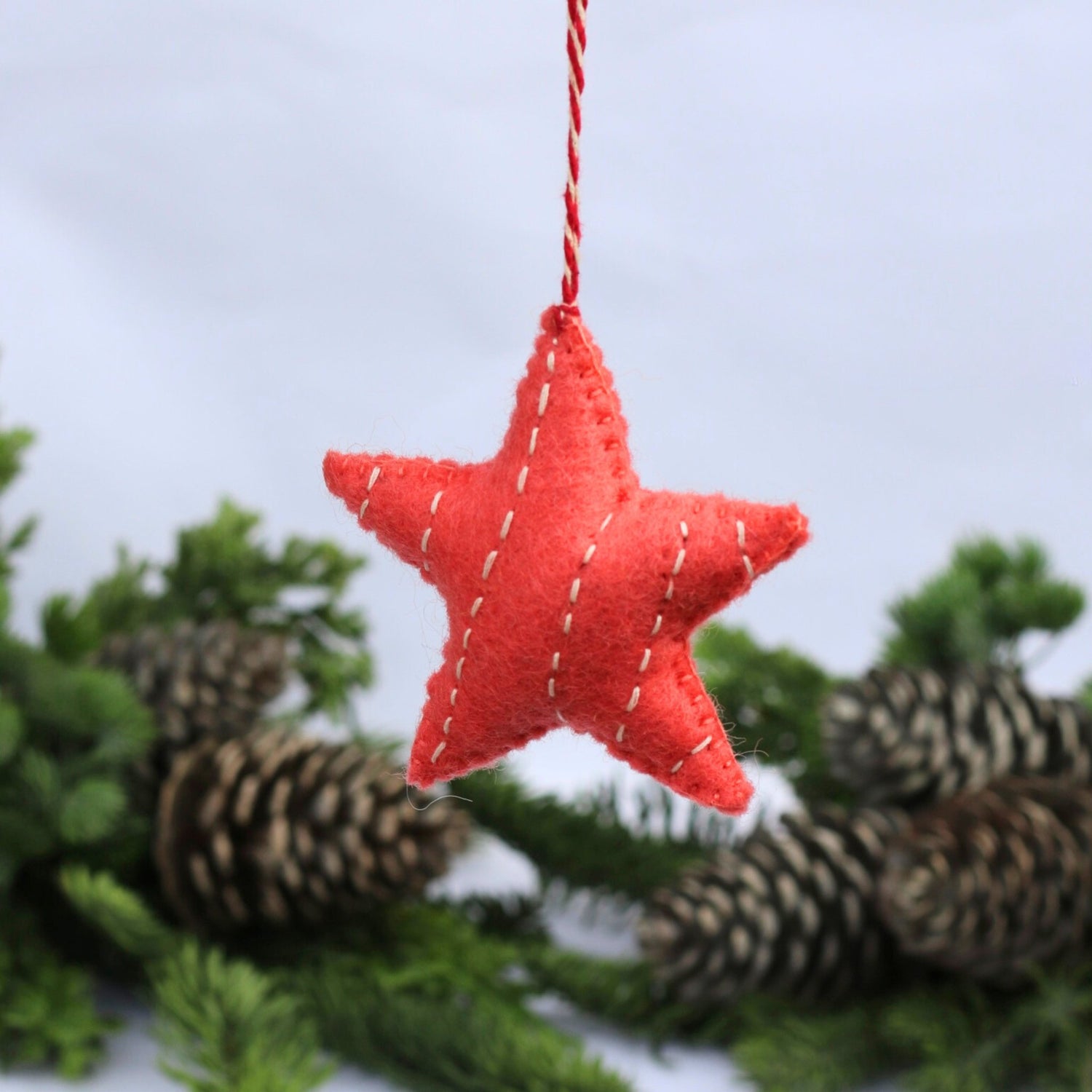 Felted Christmas Decoration - Star - The Flower Crate