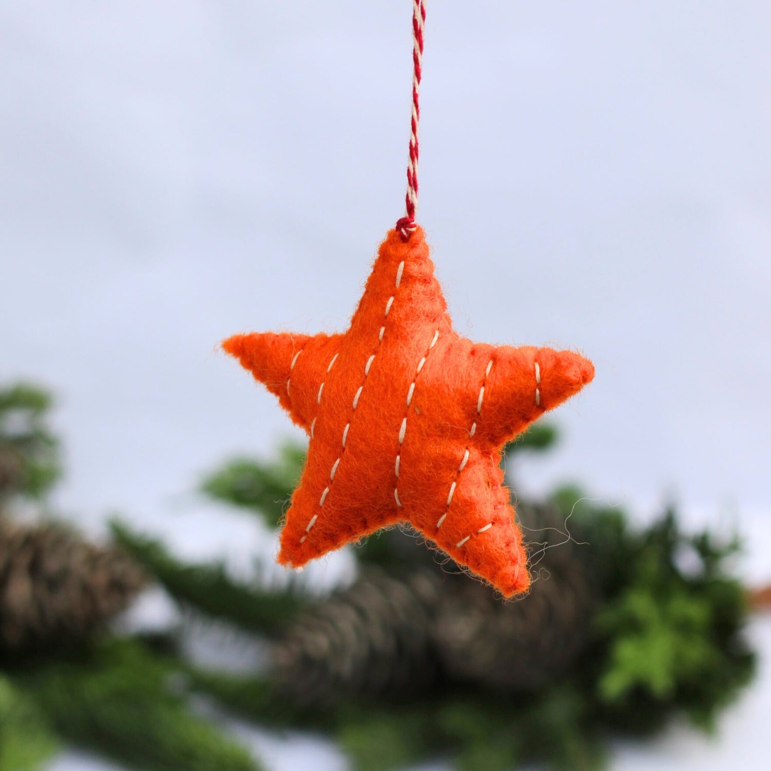 Felted Christmas Decoration - Star - The Flower Crate