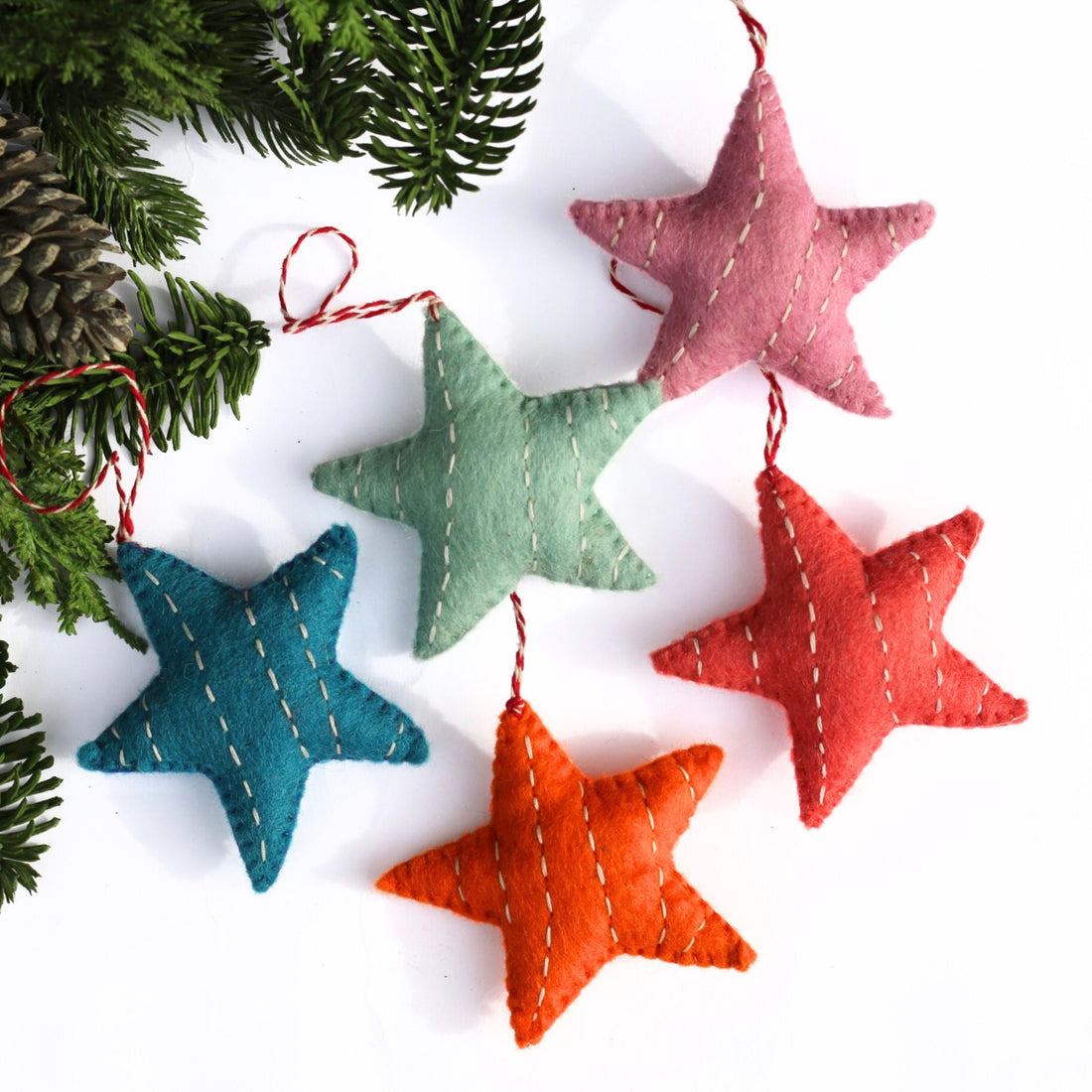 Felted Christmas Decoration - Star - The Flower Crate