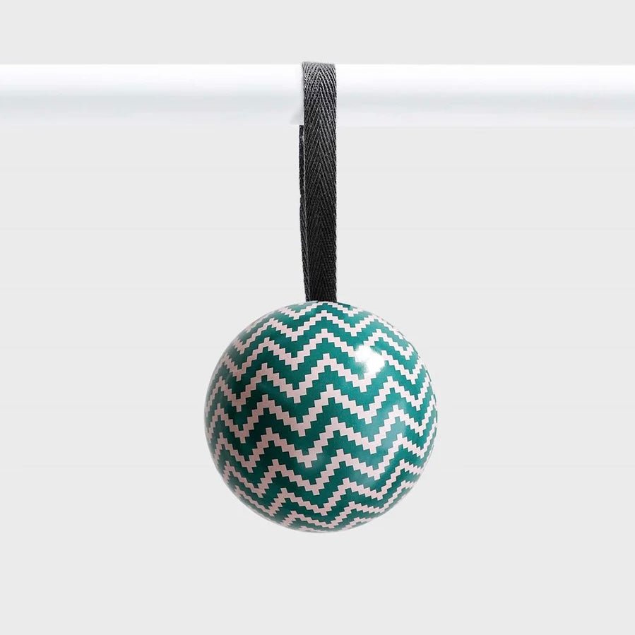 Fillable Tin Christmas Bauble - Zigzag - The Flower Crate