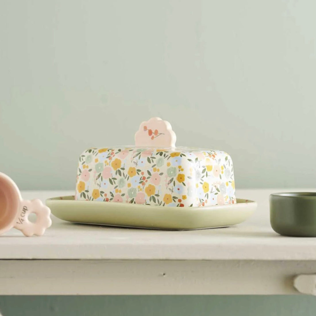 Flower Market Ceramic Butter Dish - The Flower Crate