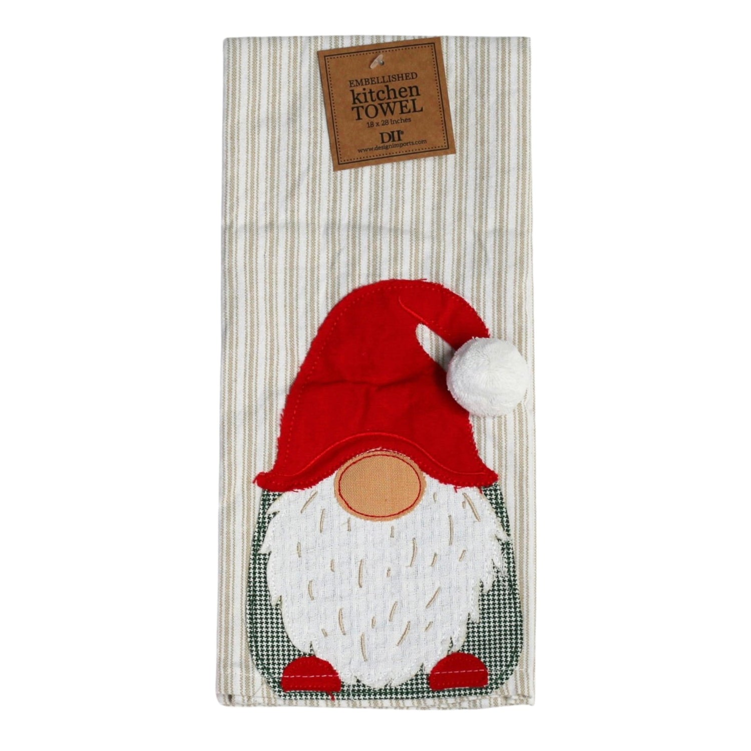 Gnome Embellished Tea Towel - The Flower Crate