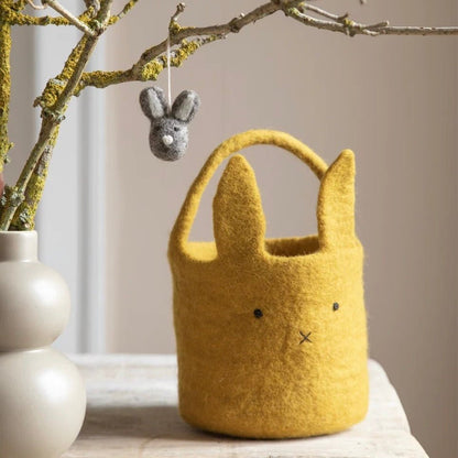 Gry &amp; Sif - Felt Big Bunny Basket - The Flower Crate