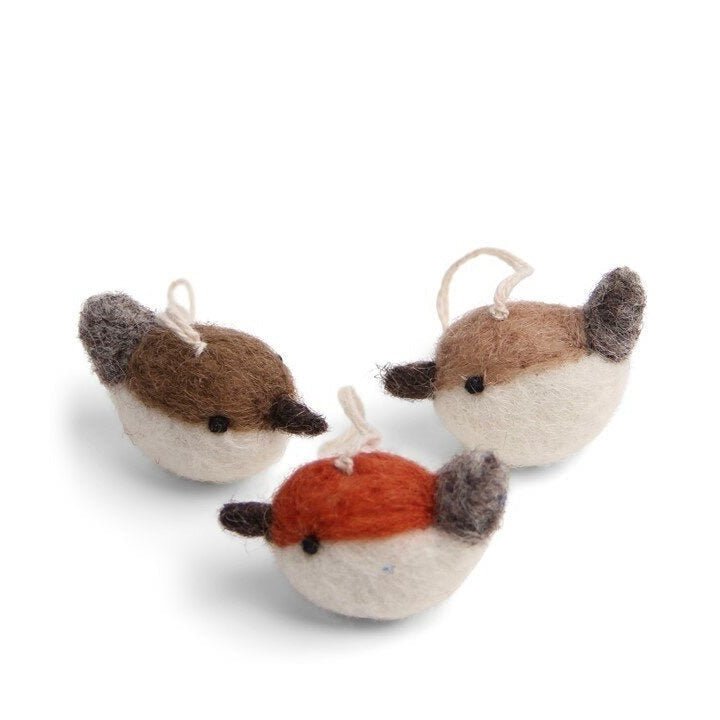 Gry &amp; Sif - Felt Brown Birds - The Flower Crate