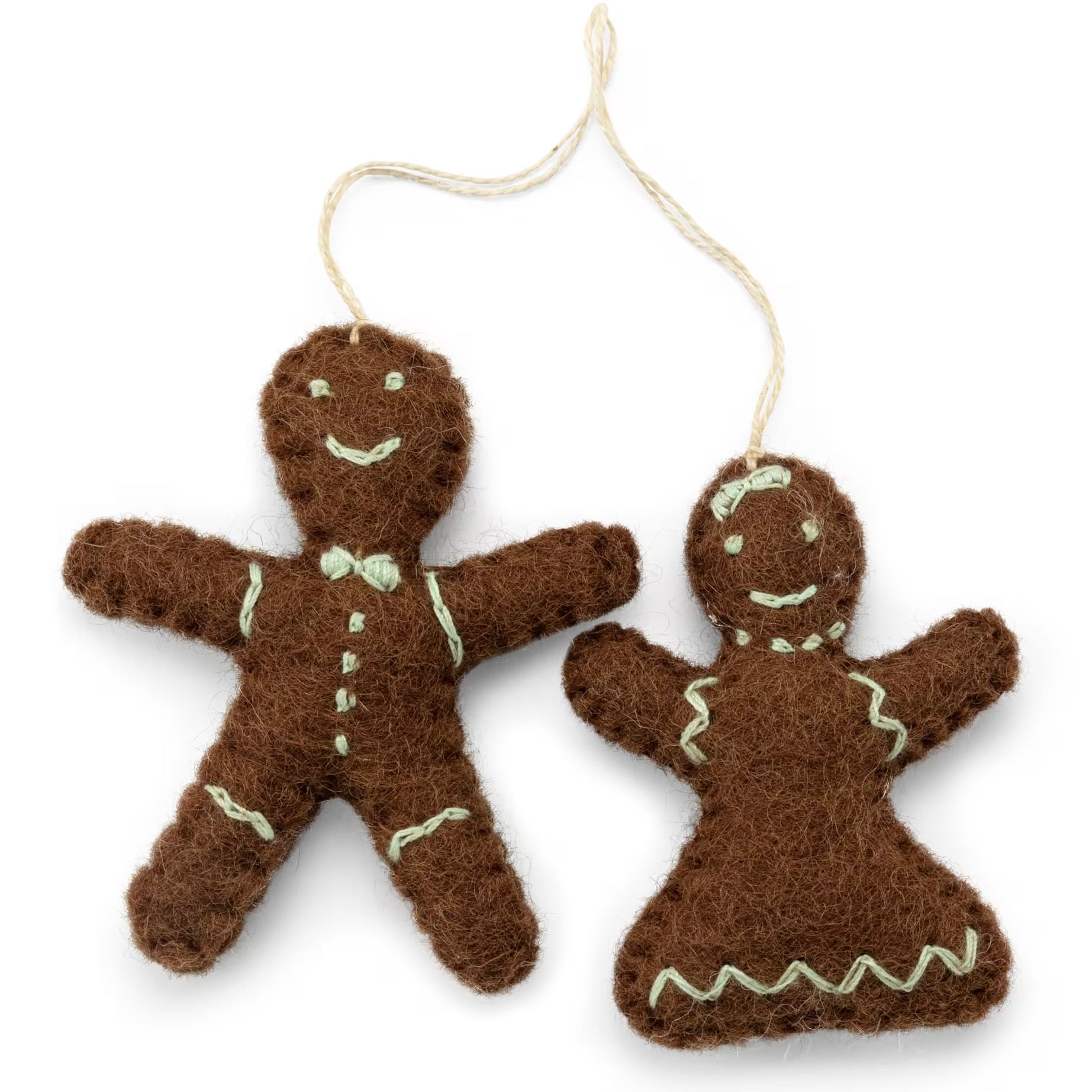 Gry &amp; Sif - Felt Gingerbread Decoration - The Flower Crate