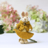 Gry & Sif - Grey Bunny with Ochre Skirt - The Flower Crate