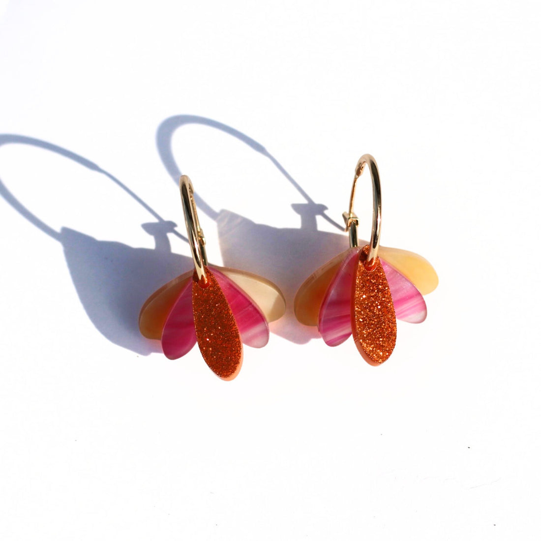 Hagen + Co - Happy Hour Earrings, Peach + Pink - The Flower Crate