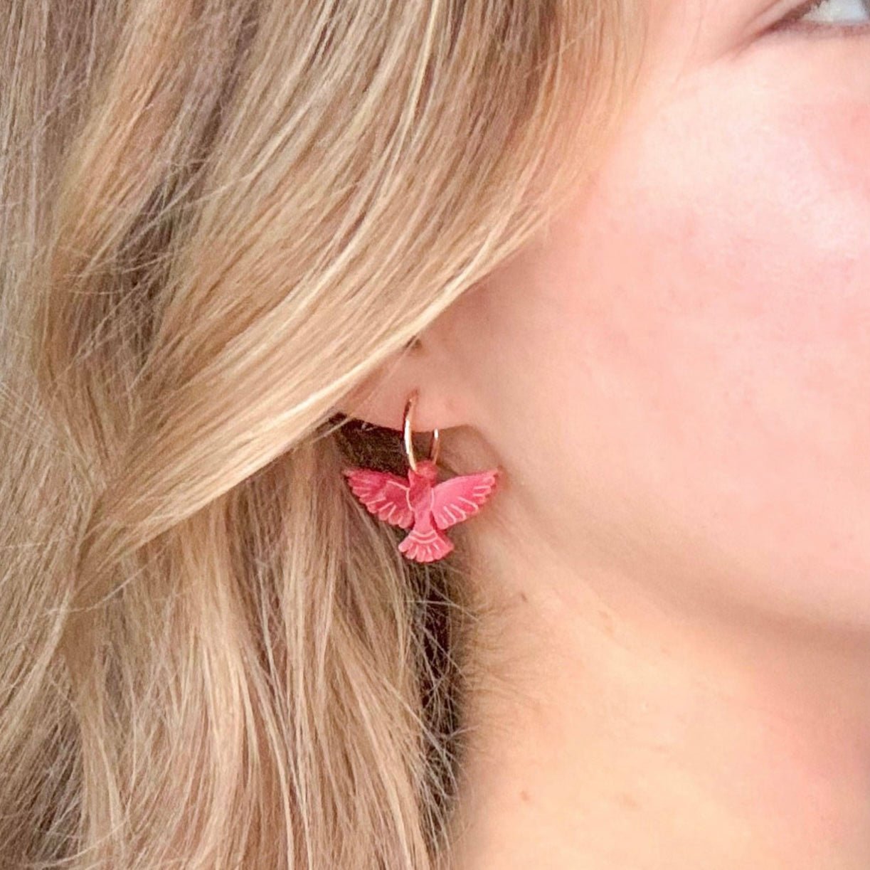 Hagen + Co - Lovebird Earrings, Honey - The Flower Crate