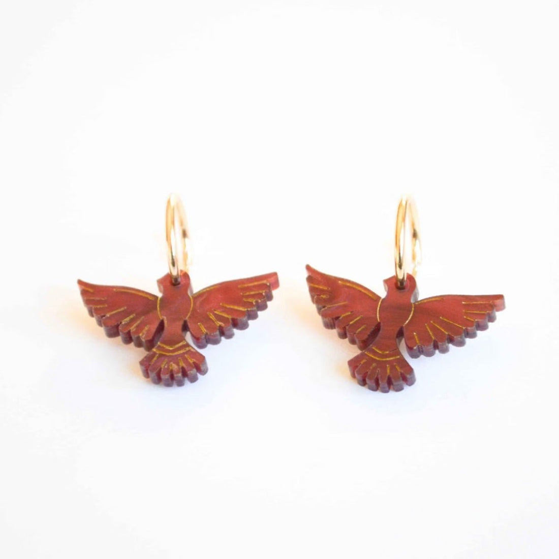 Hagen + Co - Lovebird Earrings, Plum - The Flower Crate