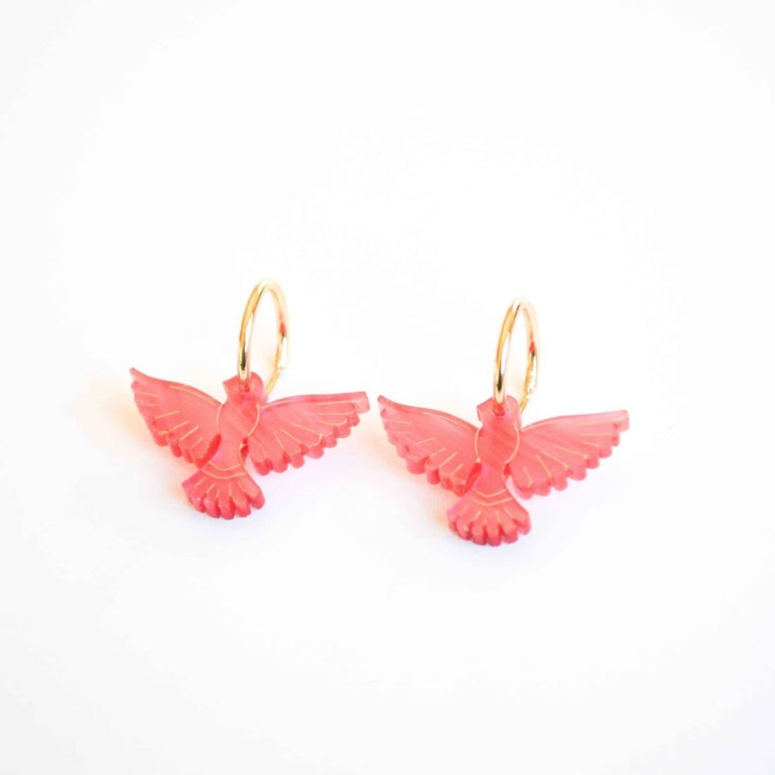 Hagen + Co - Lovebird Earrings, Rose - The Flower Crate