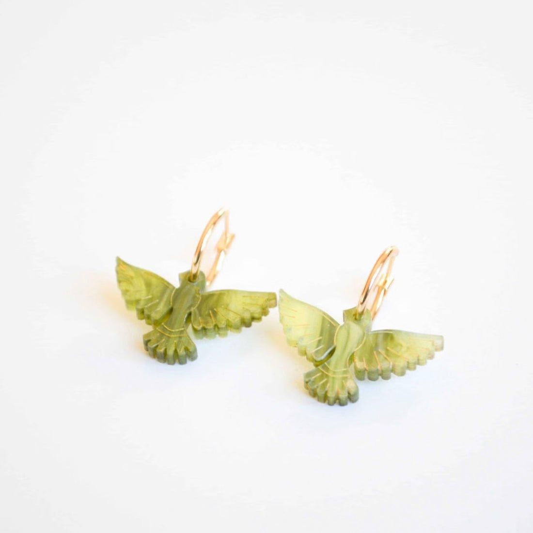 Hagen + Co - Lovebird Earrings, Sage - The Flower Crate