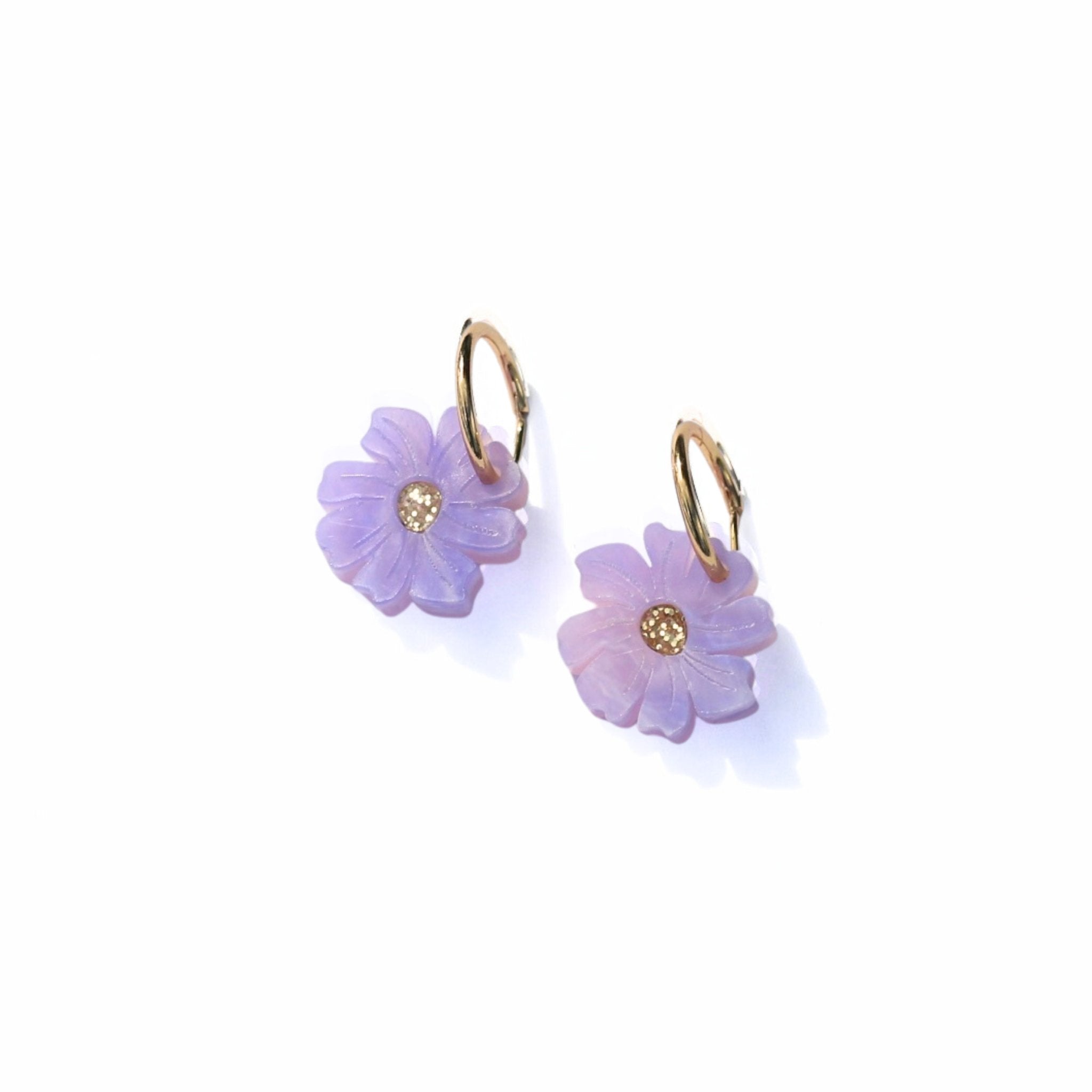 Hagen + Co Wildflower Earrings, Lavender - The Flower Crate