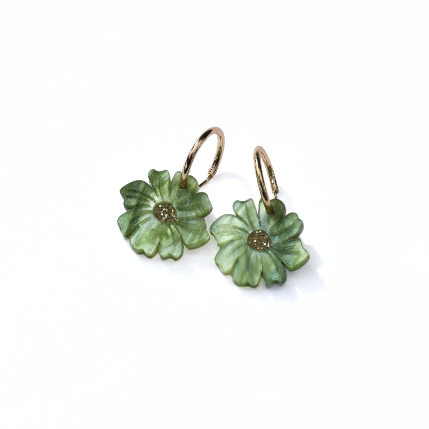 Hagen + Co Wildflower Earrings, Sage - The Flower Crate