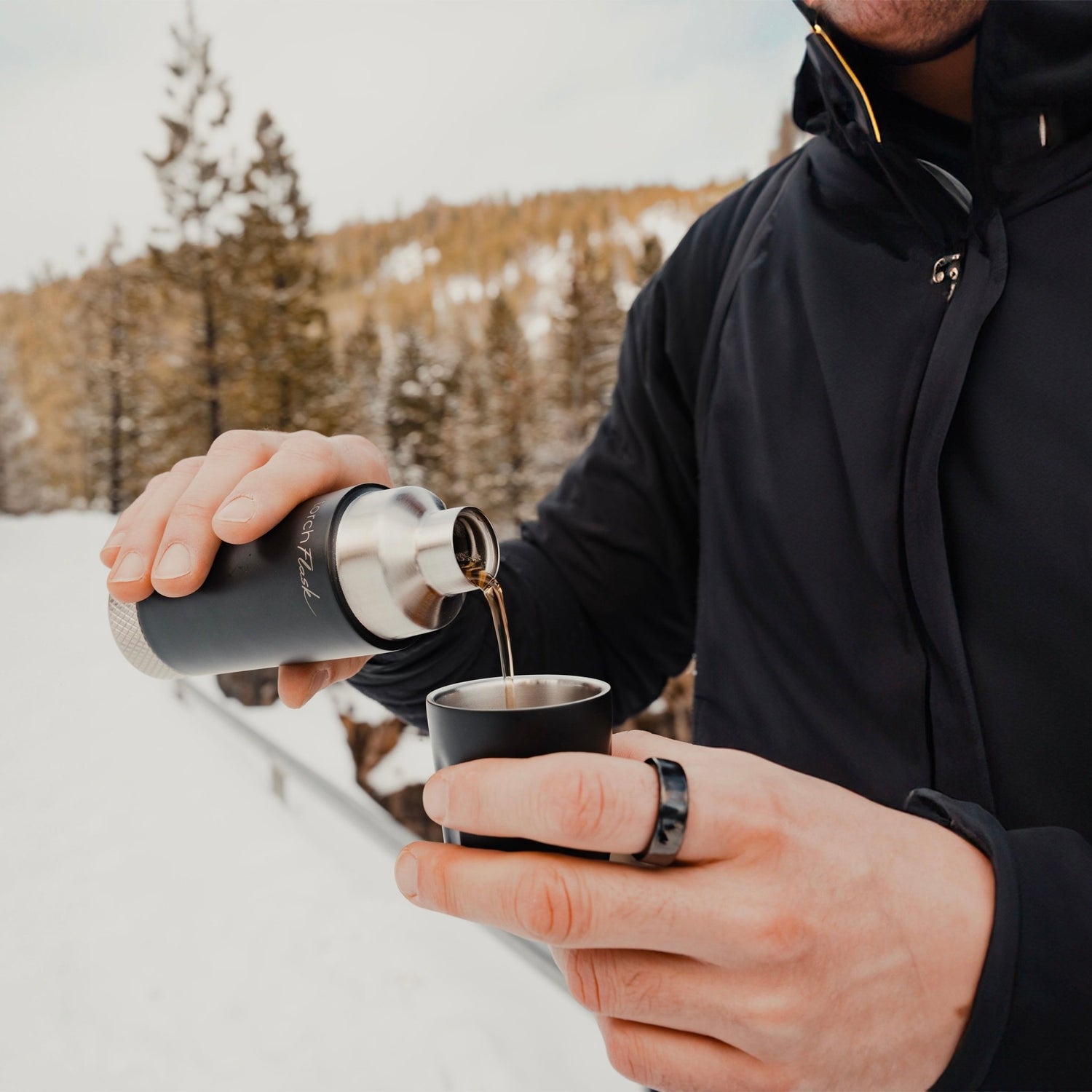 High Camp Flasks - Gunmetal Torch Flask - The Flower Crate