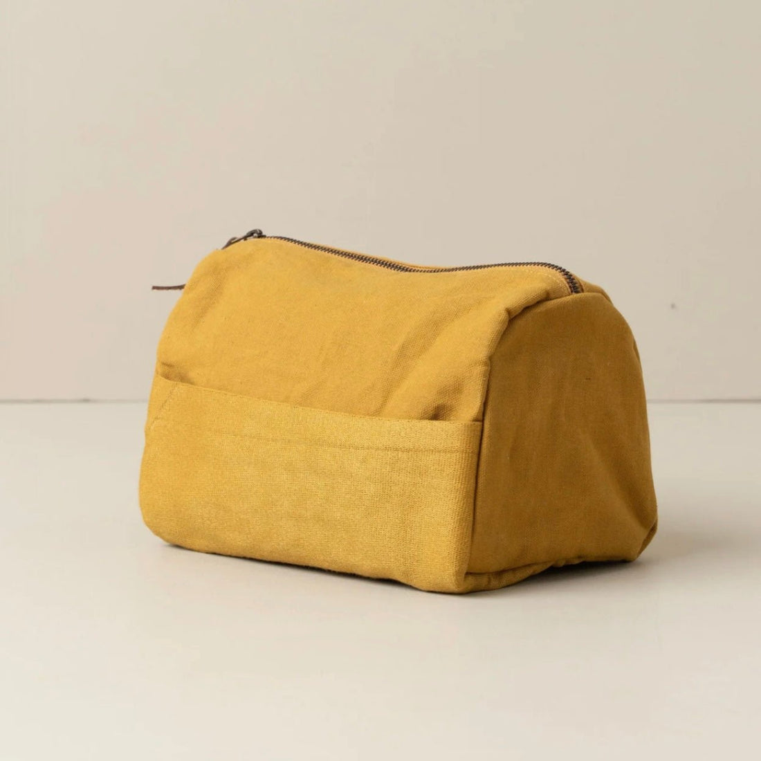 Journey Toiletry Canvas Bag, Mustard - The Flower Crate